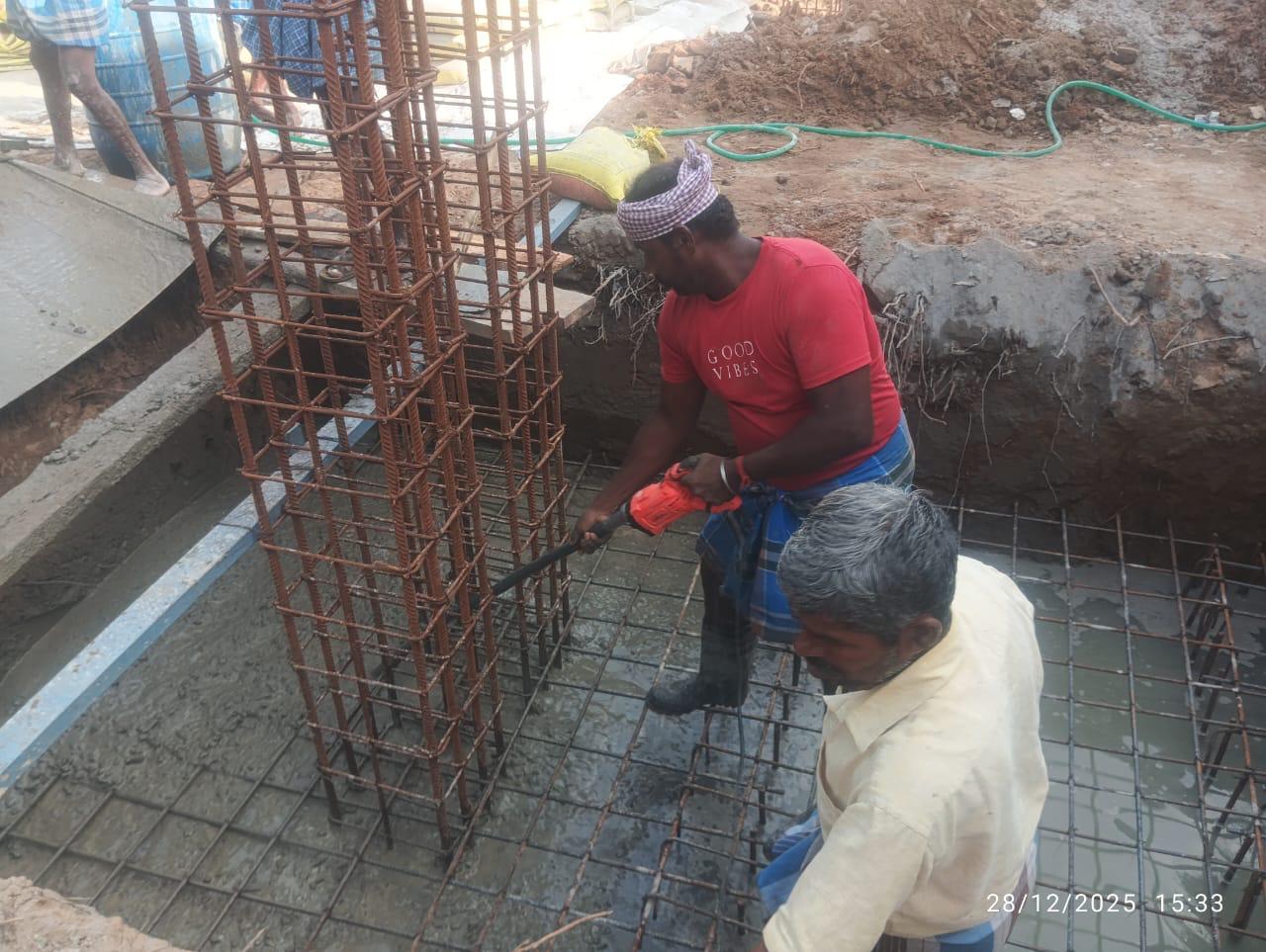 Foundation reinforcement and site testing work