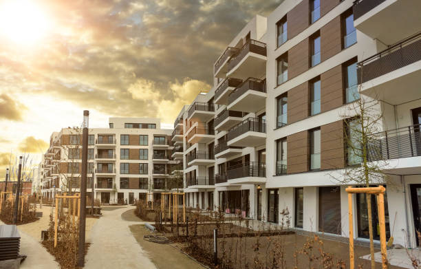 Modern residential high-rise buildings